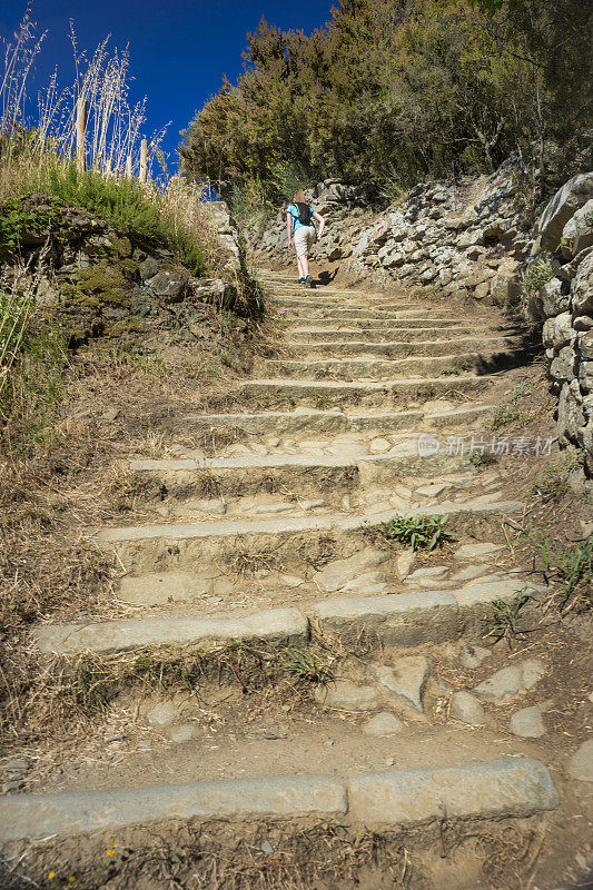 步行1200级台阶到Volastra村，Cinque Terre